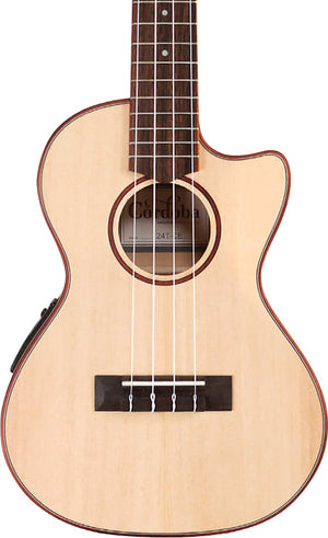 Cordoba 24T-CE Spruce Tenor Electric Ukulele - Spruce Top, Maple Back & Sides |  CORDOBA |  UKULELE |  Zoso Music