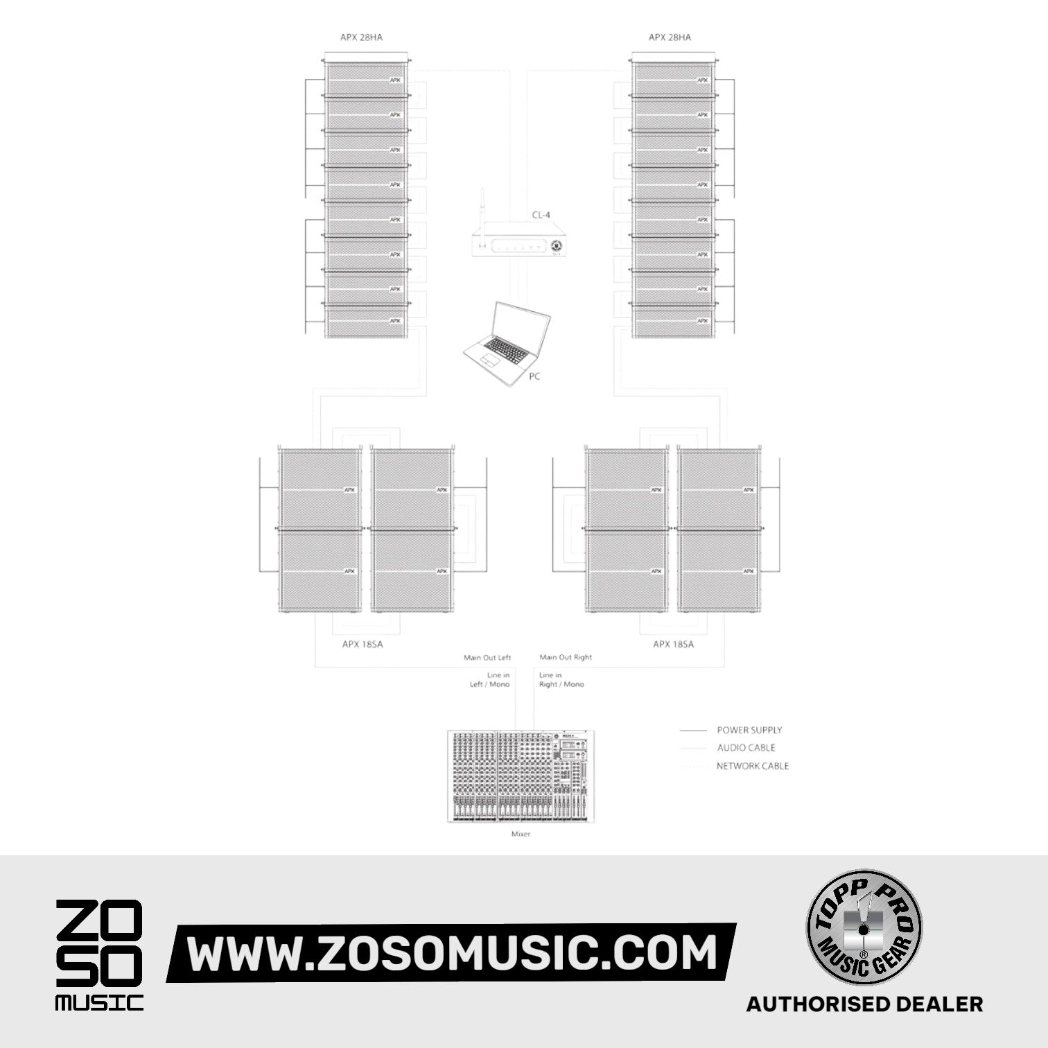 Topp Pro APX 18SA Active Subwoofer |  TOPP PRO |  POWERED SPEAKER |  Zoso Music