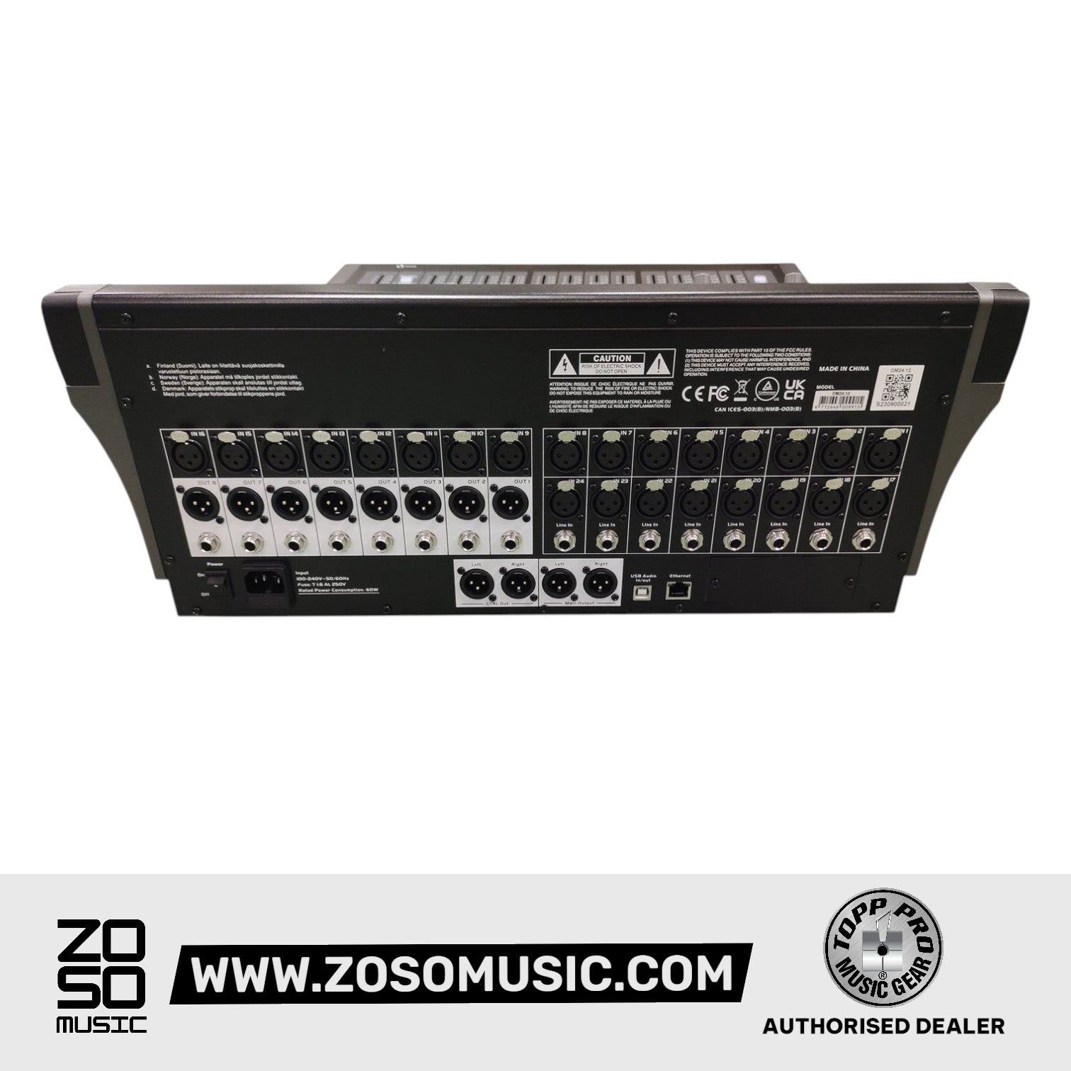 Topp Pro 24 CH Digital Mixer 12 Out 2 FX & 7" Touch Screen |  TOPP PRO |  MIXER-DIGITAL |  Zoso Music