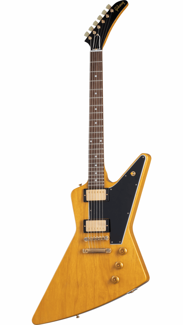 Gibson 1958 Korina Explorer Black Pickguard Electric Guitar, Natural (58KEXPBLKVOGH1)