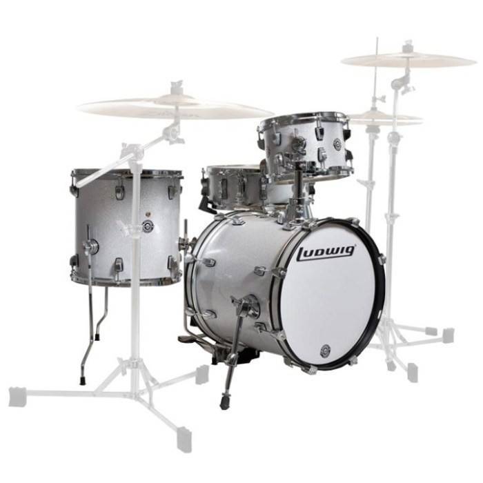 Ludwig LC179XX028DIR Breakbeats By Questlove 4-Piece Drum Kit w/ Bag, White Sparkle