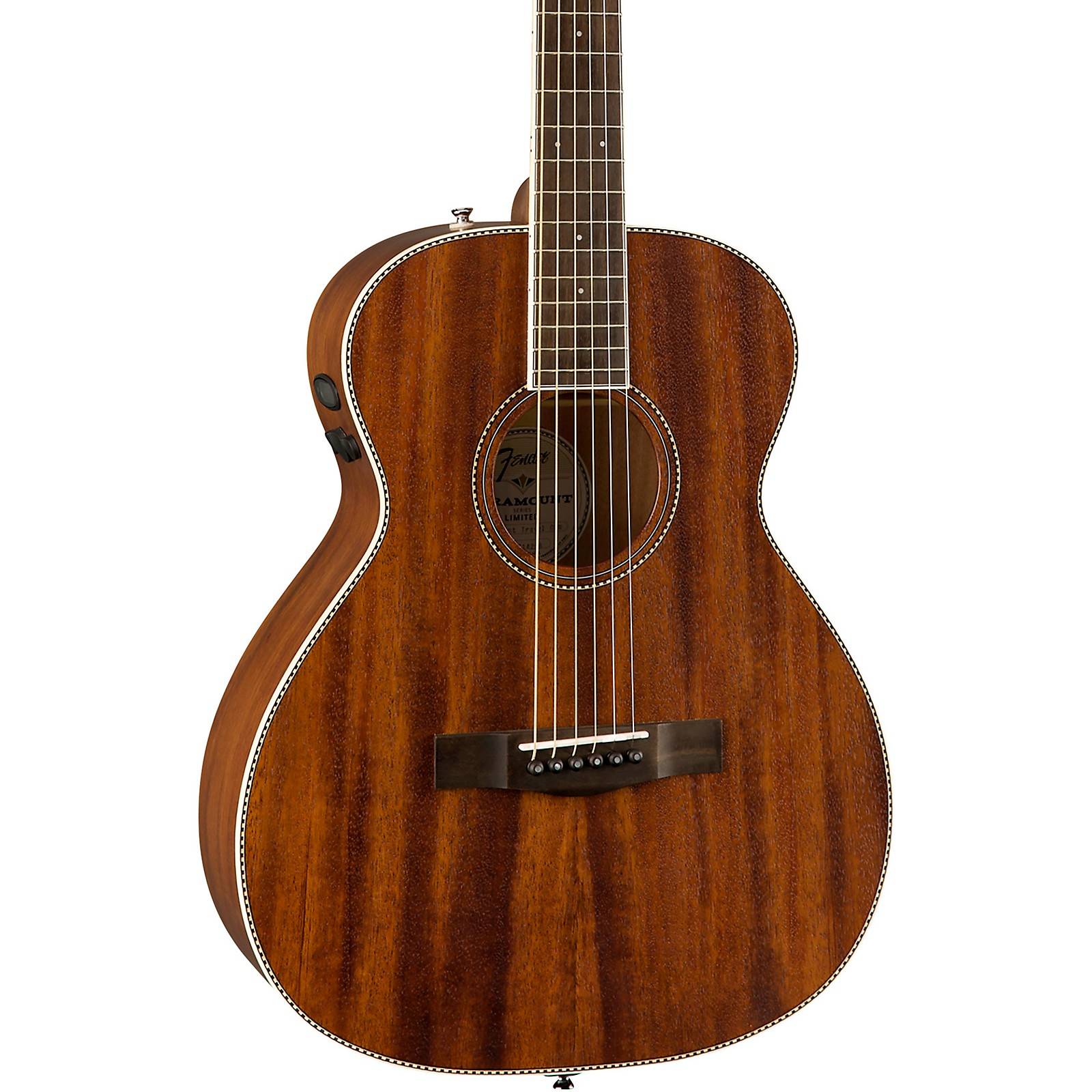 Fender PM-TE Travel All-Mahogany Acoustic Guitar w/Case, Travel | Zoso Music 