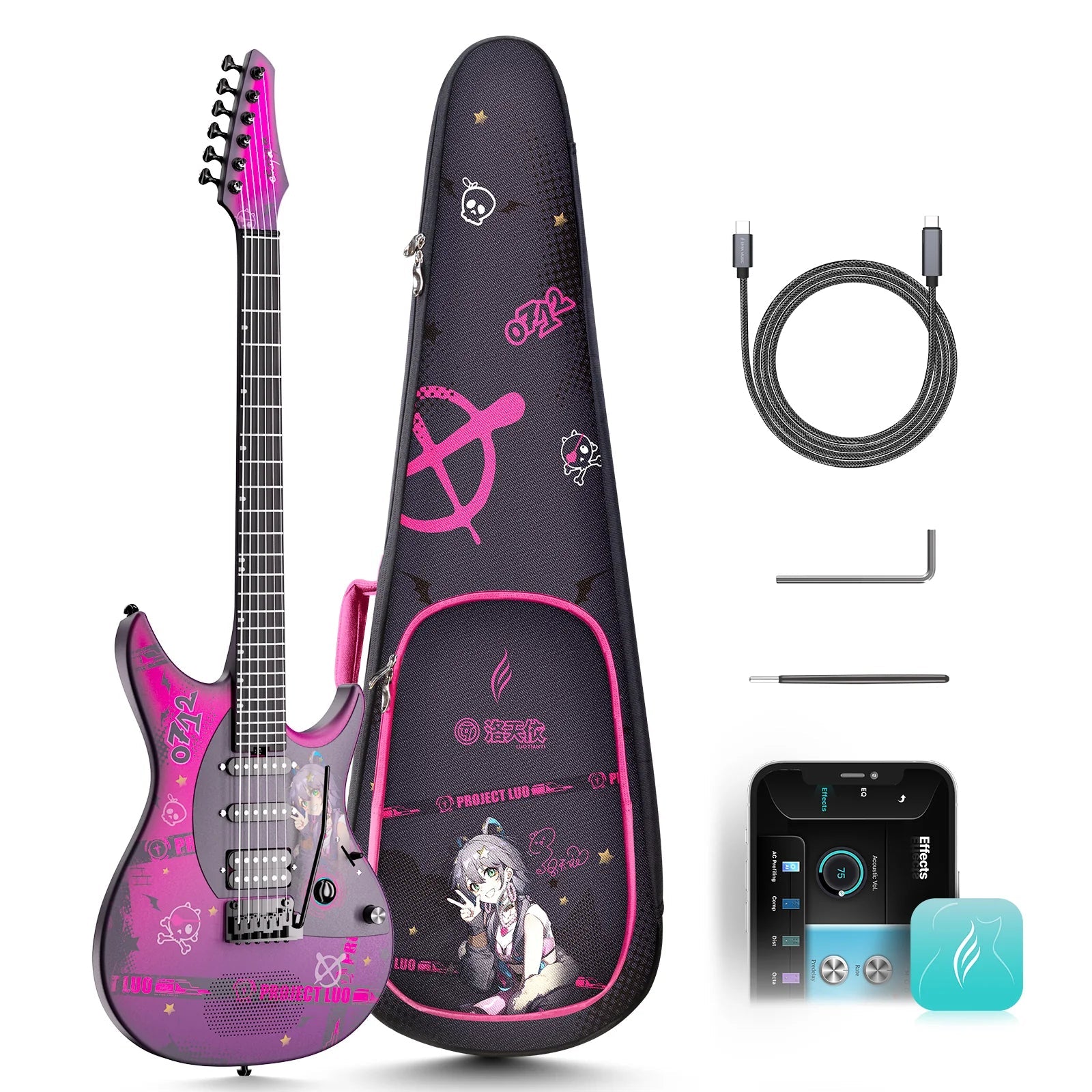 Enya Inspire Smart Electric Guitar - Luo Tianyi | Zoso Music Sdn Bhd