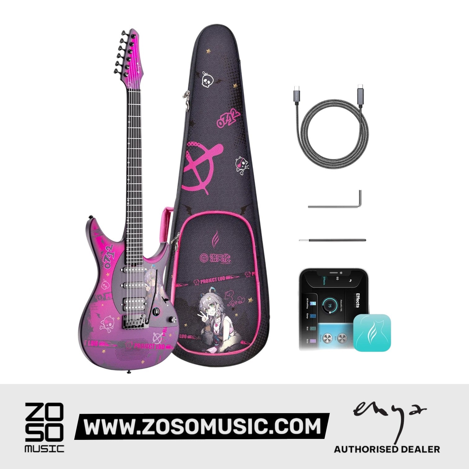 Enya Inspire Smart Electric Guitar - Luo Tianyi | Zoso Music Sdn Bhd