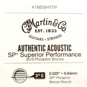Martin 41M25HTTP M25 Authentic Acoustic Phosphor Bronze (Single String) |  MARTIN |  STRINGS-ACOUSTIC GUITAR |  Zoso Music