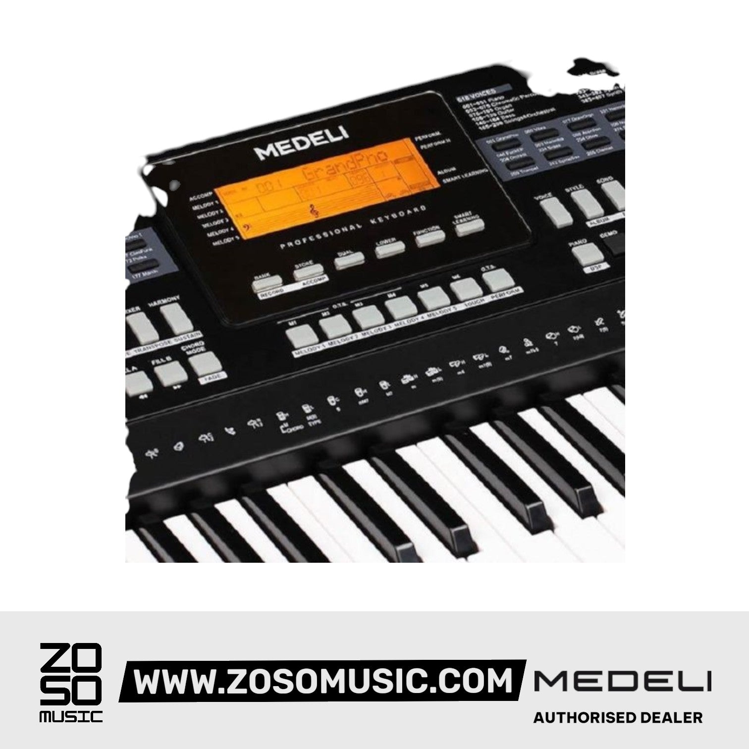 MEDELI A300 ELECTRONIC KEYBOARD 61KEYS BACKLIT LCD |  MEDELI |  KEYBOARD-PORTABLE |  Zoso Music