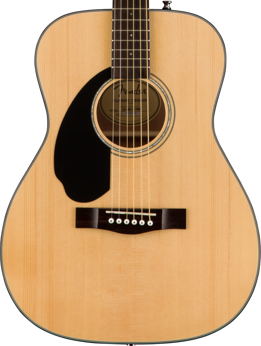 Fender CC-60S Concert Left-Handed Acoustic Guitar, Walnut FB, Natural