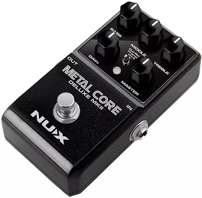 Nux Metal Core Deluxe Distortion Effect Pedal For Electric Guitar And Bass