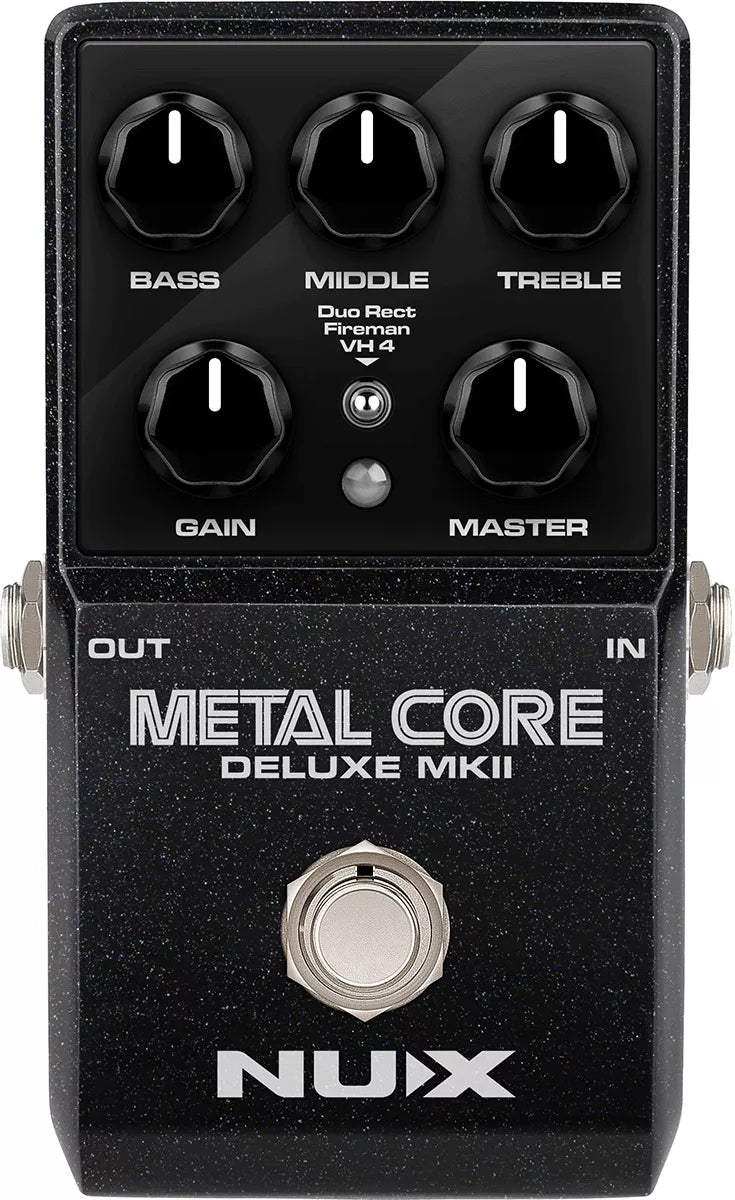 Nux Metal Core Deluxe Distortion Effect Pedal For Electric Guitar And Bass
