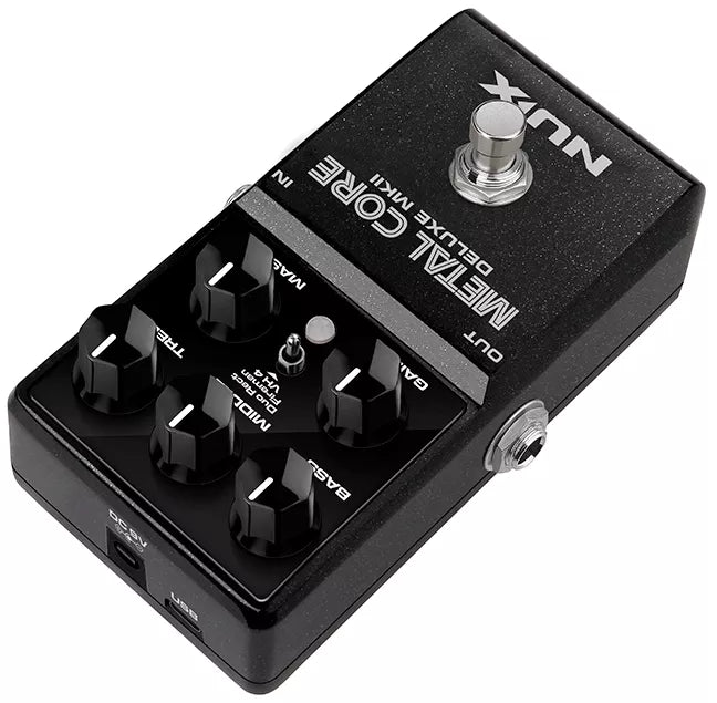 Nux Metal Core Deluxe Distortion Effect Pedal For Electric Guitar And Bass