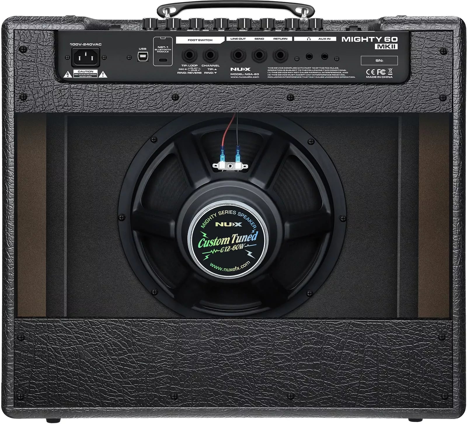 Nux Mighty 60 MKII 60 Watts Modelling Amp for Electric Guitar with Digital Effects |  NUX |  AMPLIFIER-BASS |  Zoso Music