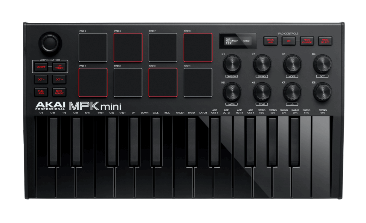 AKAI MPK MINI MK3 25-KEY COMPACT KEYBOARD CONTROLLER BLACK | AKAI PROFESSIONAL , Zoso Music