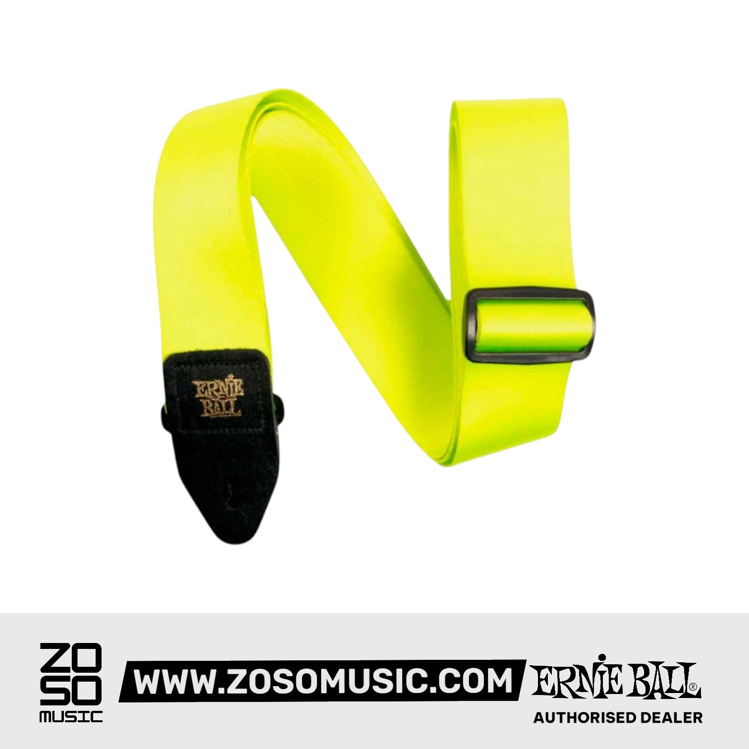 Ernie Ball 5320 Guitar Strap Premium, Neon Green | Zoso Music Sdn Bhd