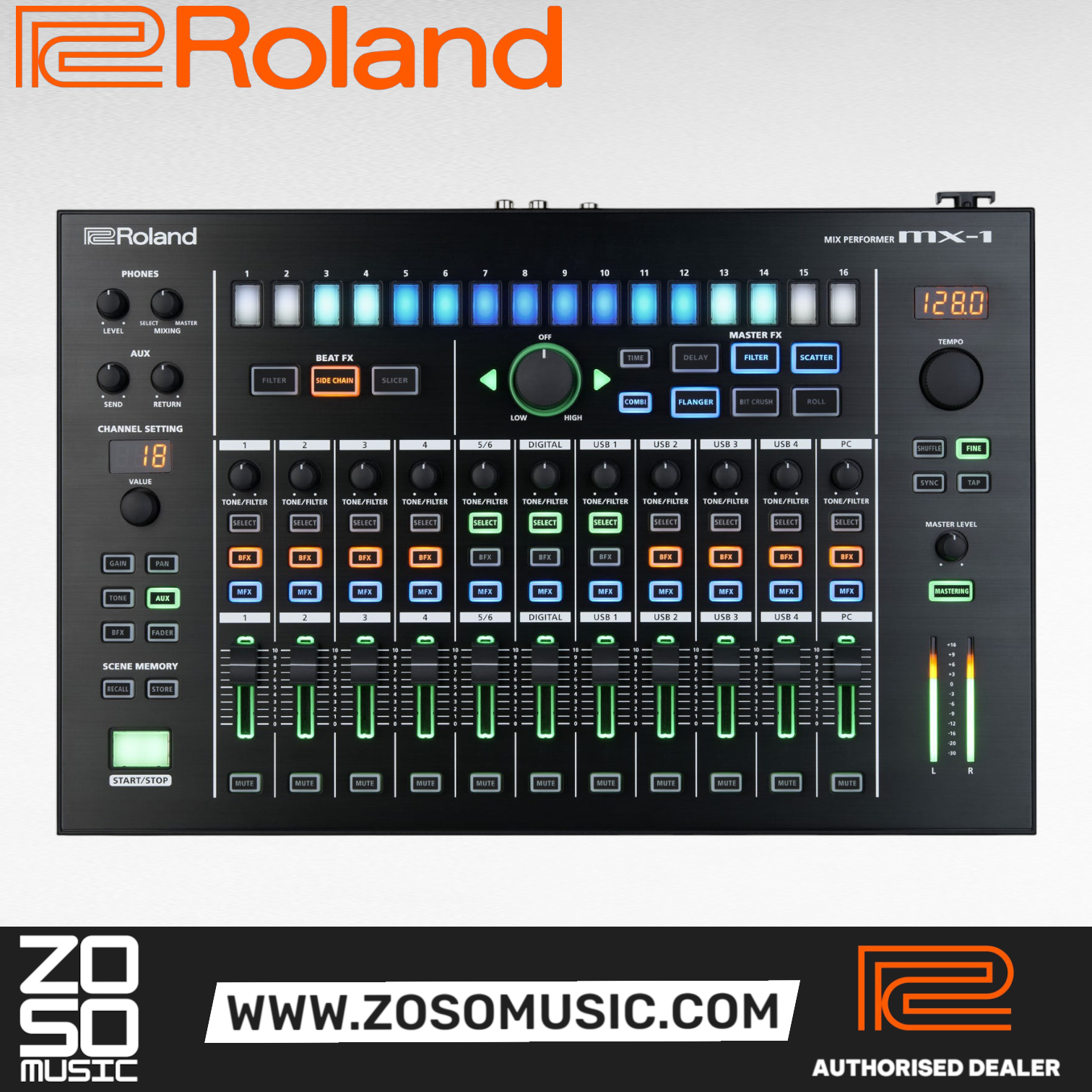 Roland AIRA MX-1 18-channel Performance Mixer (MX1), ROLAND, MIXER, roland-mixer-mx-1, ZOSO MUSIC SDN BHD