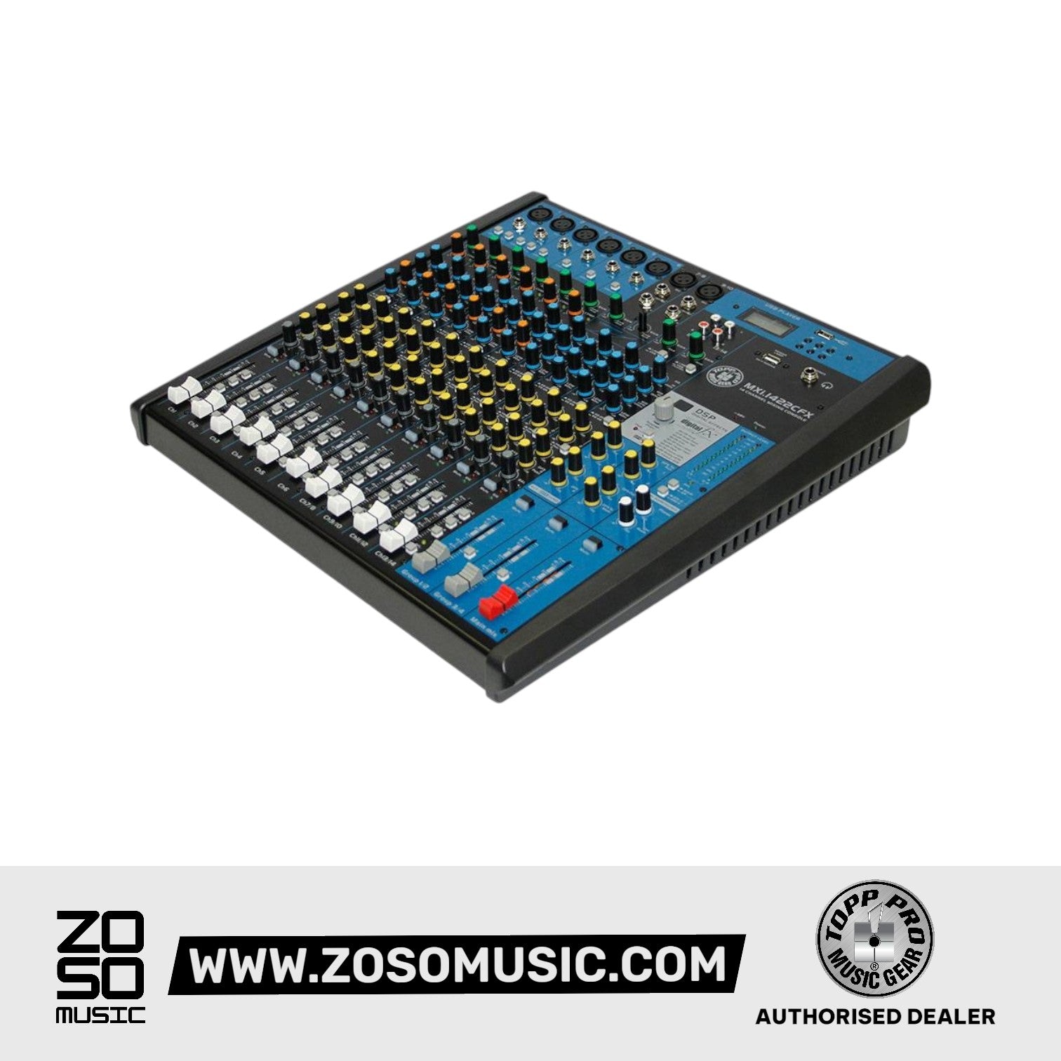Topp Pro MXi.1422CFX 14-Input Mixer |  TOPP PRO |  MIXER-ANALOG |  Zoso Music