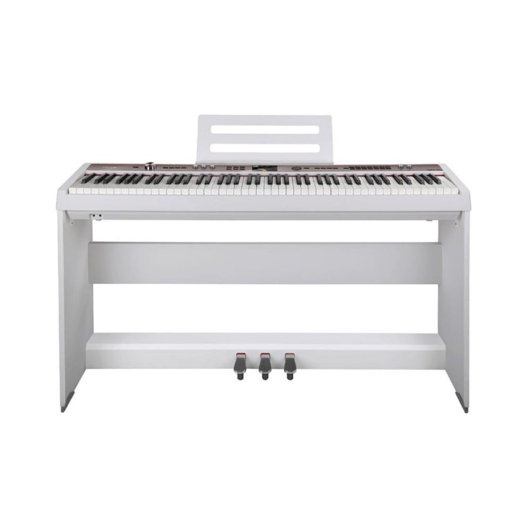 Nux NPK-10 88-Key Grand Hammer Action 3 Portable Digital Piano with Stand and Bench - White |  NUX |  PIANO-DIGITAL |  Zoso Music