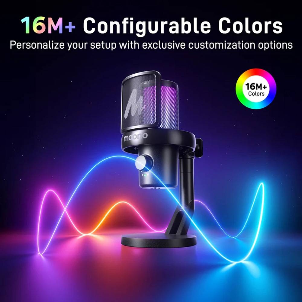 Maono DM40 PRO Wireless USB-C Mic Condenser Microphone with Desktop Stand