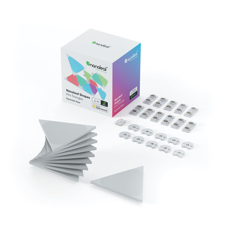 Nanoleaf  Shapes Mini Triangles Expansion Pack (10 Panels) |  NANOLEAF |  LIGHTING - SMART LED |  Zoso Music