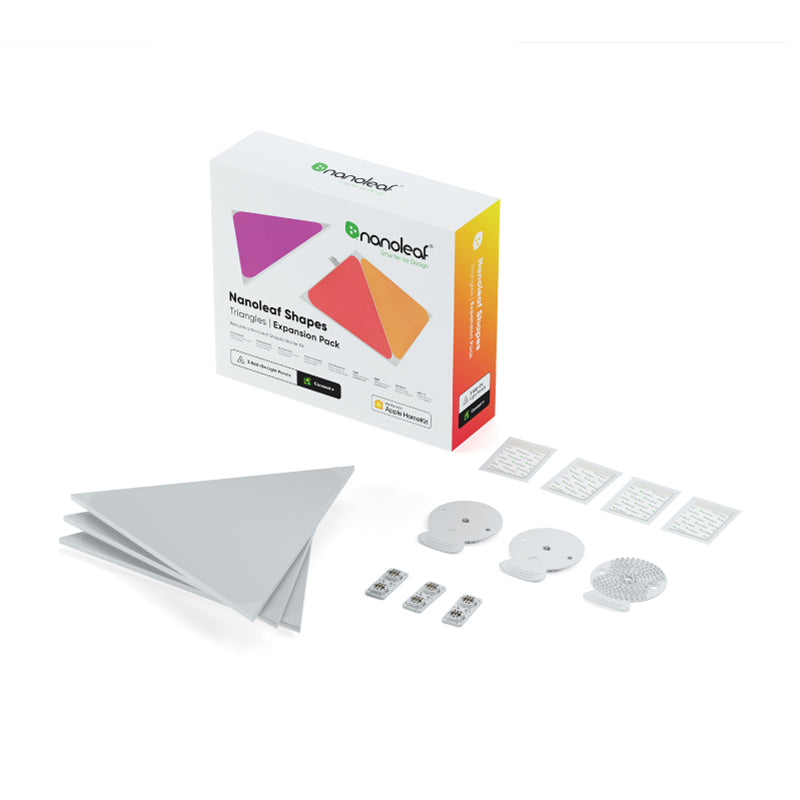Nanoleaf  Shapes Triangles Expansion Pack (3 Panels) |  NANOLEAF |  LIGHTING - SMART LED |  Zoso Music