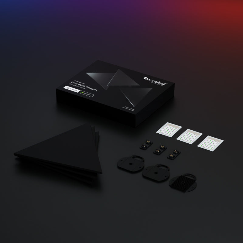 Nanoleaf Shapes Limited Edition Ultra Black Triangles Expansion Pack (3 Panels)