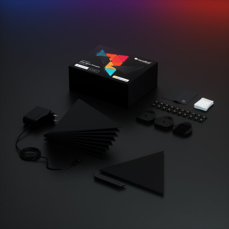 Nanoleaf  Shapes Limited Edition Ultra Black Triangles Smarter Kit (9 Panels)
