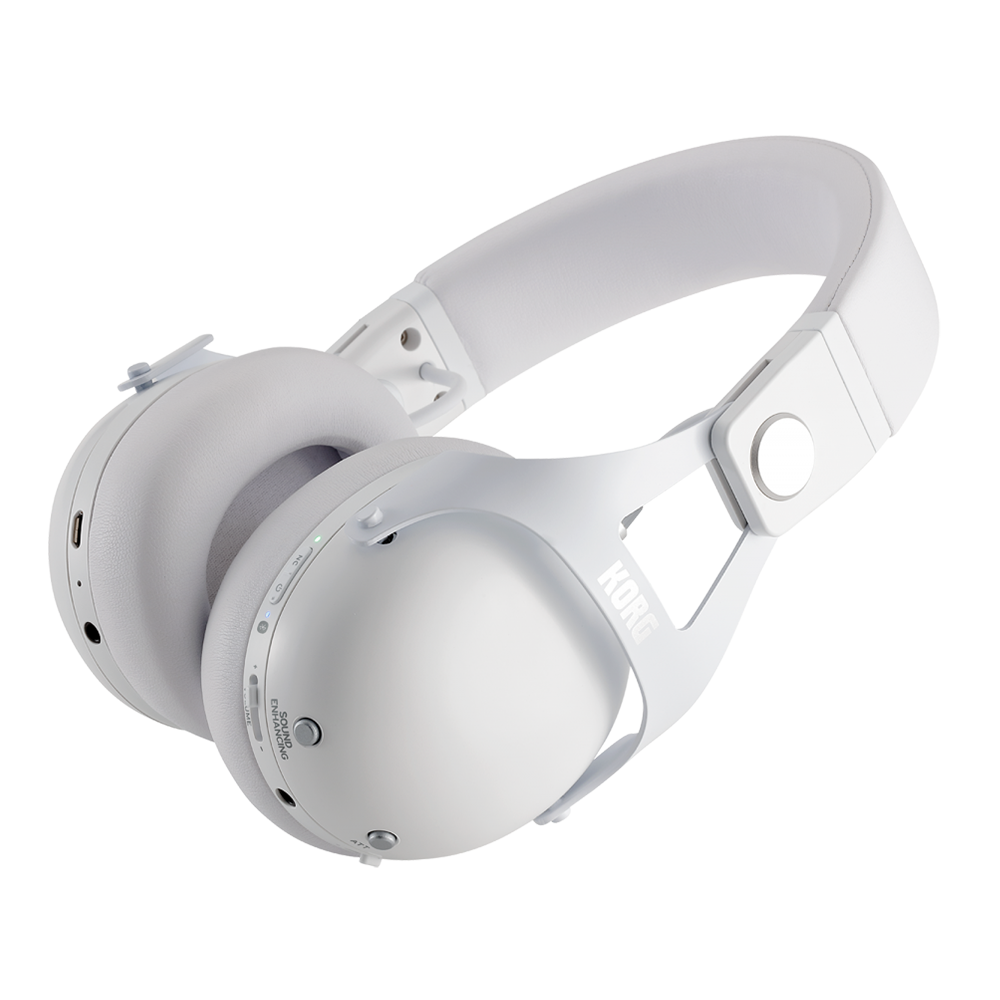 Korg NC-Q1 Smart Noise Cancelling DJ Bluetooth Headphone in White (NCQ1 / NC Q1)