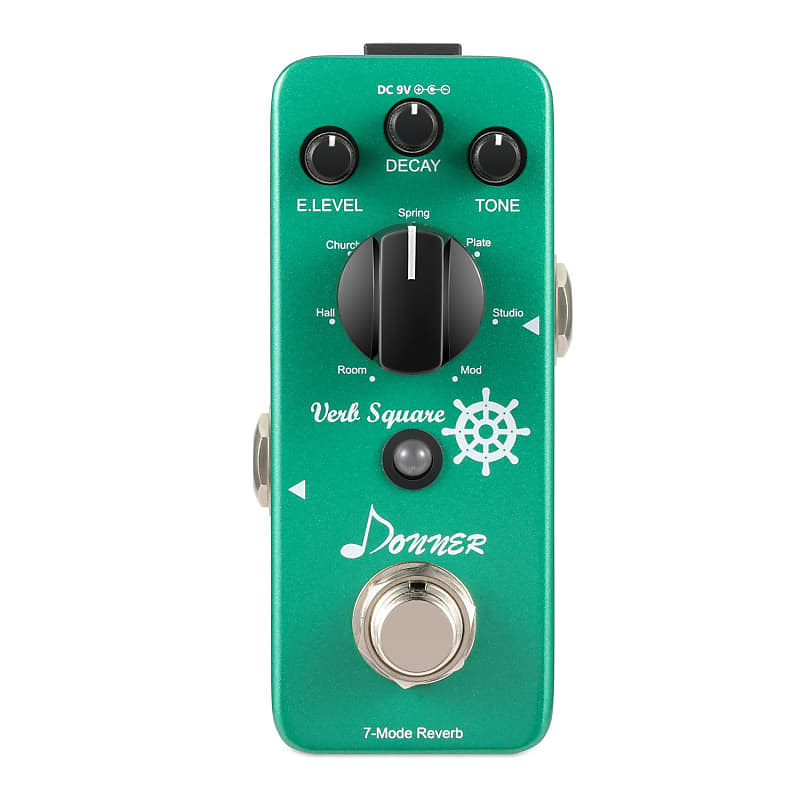 Donner Reverb Guitar Pedal, Verb Square Digital Reverb 7 Modes Room, Hall, Church, Spring, Plate, Studio, Mod, True Bypass | Zoso Music Sdn Bhd