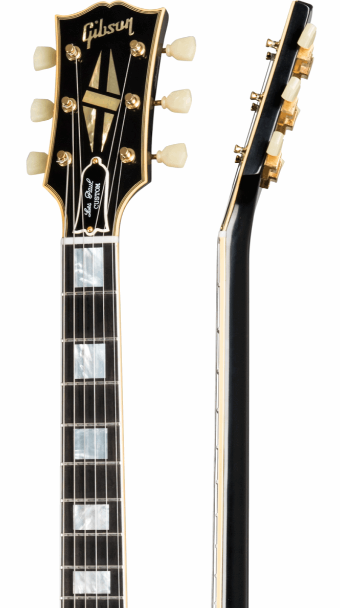 Gibson 1957 Les Paul Custom Reissue 3-Pickup VOS Electric Guitar, Ebony (LPB357VOEBGH1