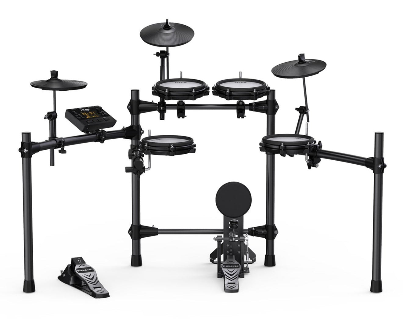 Nux DM-210 5-Piece Digital Electronic Drum with Full Mesh Head and DA-30BT Monitor Amplifier Speaker