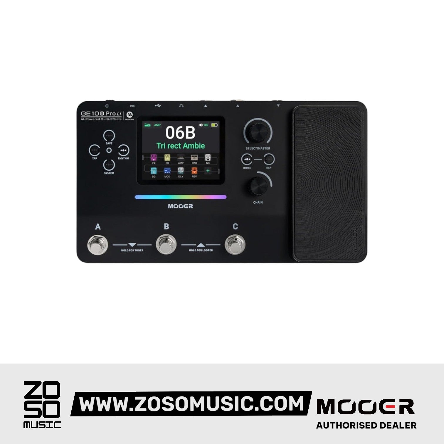 Mooer GE100 Pro Li AI Intelligent Multi-Effects