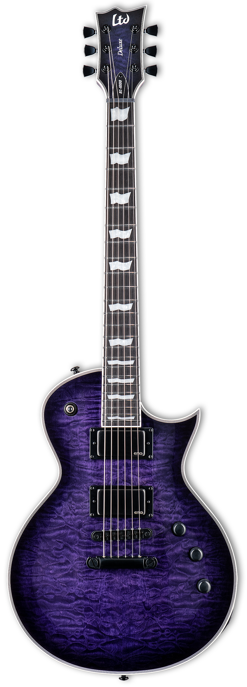 ESP LTD EC-1000 Electric Guitar - See Thru Purple Sunburst Zoso Music
