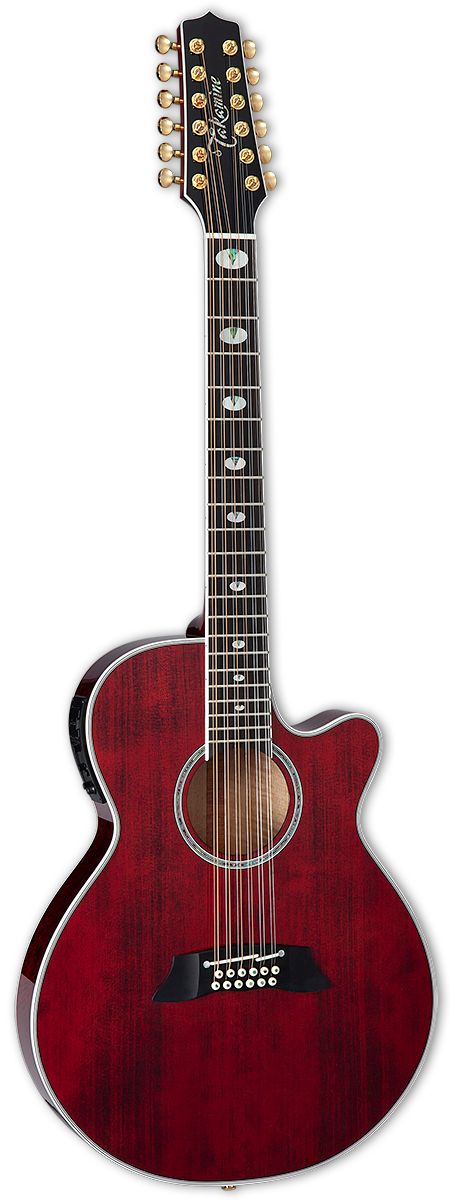 TAKAMINE TSP158C12 STR PRO SERIES 12-STRING THINLINE FX CUTAWAY ACOUSTIC-ELECTRIC GUITAR, CT-3N PREAMP & SEMI-HARD CASE (MADE IN JAPAN)