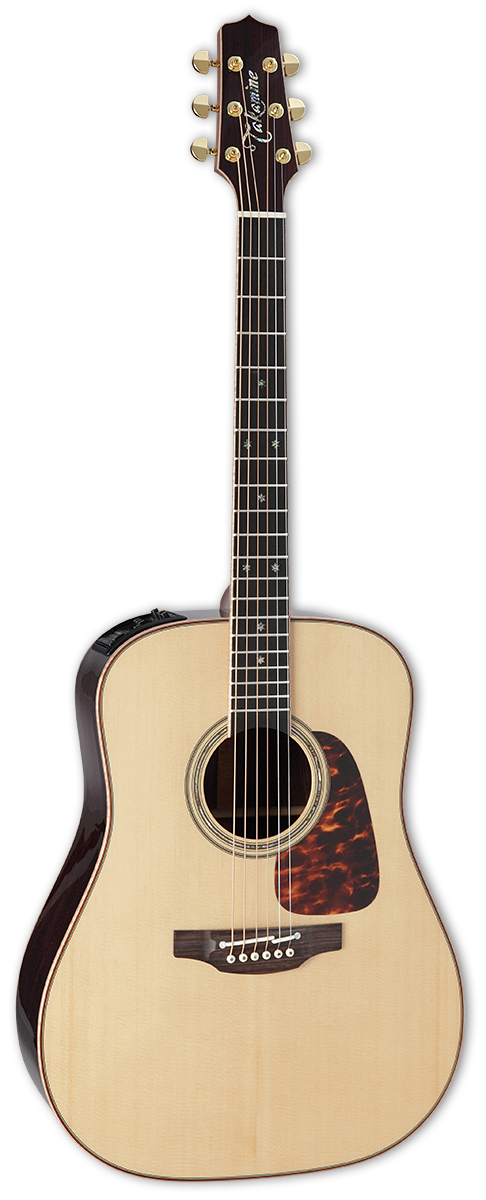 TAKAMINE P7D PRO SERIES DREADNOUGHT NATURAL GLOSS ACOUSTIC- ELECTRIC GUITAR WITH CTP-3 EQ & GC200 CASE (MADE IN JAPAN)