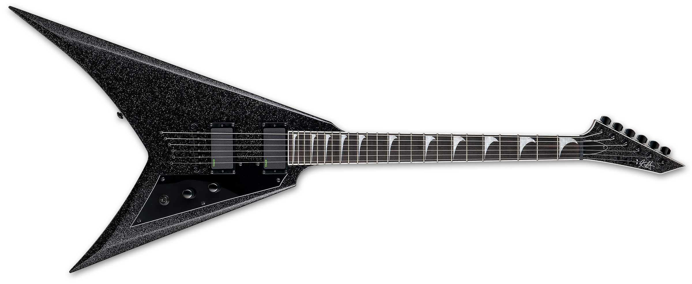 ESP LTD KH-V Kirk Hammett Signature Electric Guitar - Black Sparkle Zoso Music