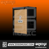 Zoso Music Orange PPC212V vertical guitar cabinet in black with woven grille cloth and two 12-inch Celestion speakers