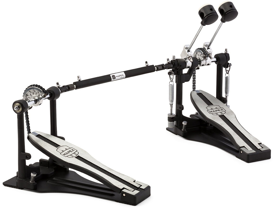 Mapex P400TW Storm Double Pedal / Twin Pedal (Single Chain Drive with Duo-Tone ABS Reversible Beater)