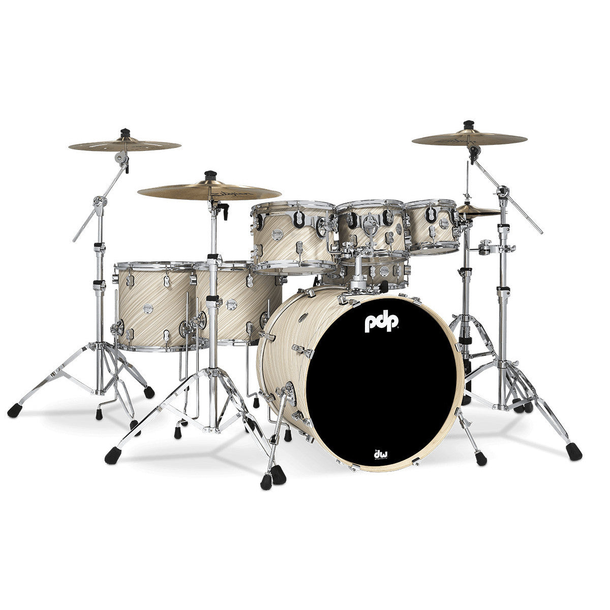 DW PDP Concept Maple 7-pc Drum Kit with Hardware - Twisted Ivory | Zoso Music Sdn Bhd