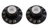 ALLPARTS PK-3244-023 Witch Hat Volume Knobs - Black (Pack of 2) | Zoso Music Sdn Bhd