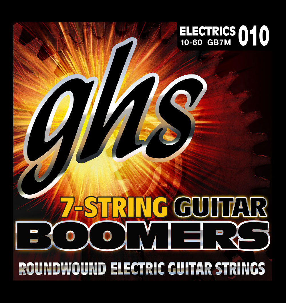 GHS GB7M Boomers 7 String Electric Guitar Strings - Medium Gauge (010-060) |  GHS |  STRINGS-ELECTRIC GUITAR |  Zoso Music