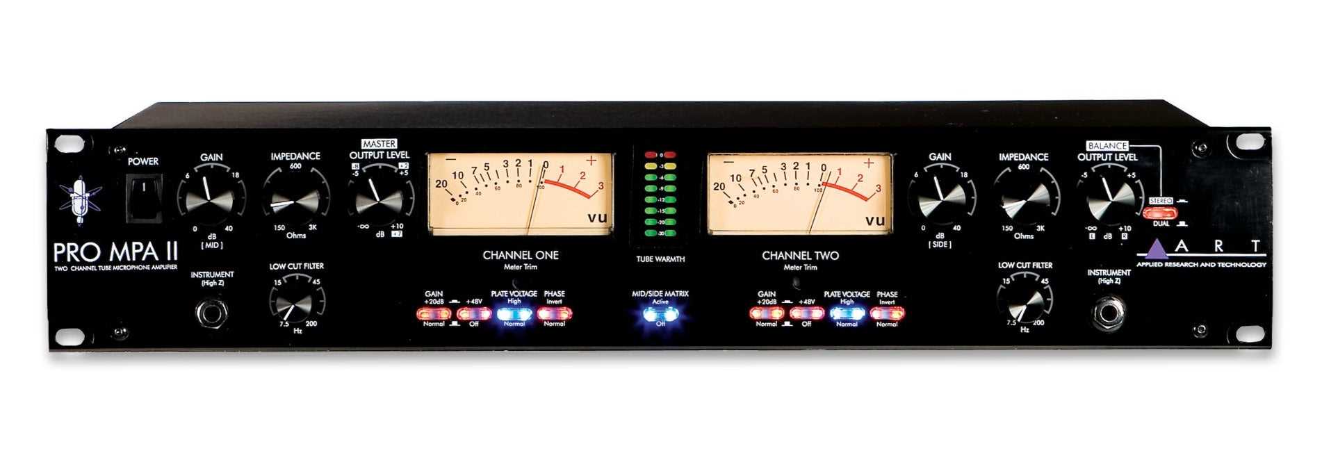 ART Pro MPA II 2-channel Tube Microphone Preamplifier