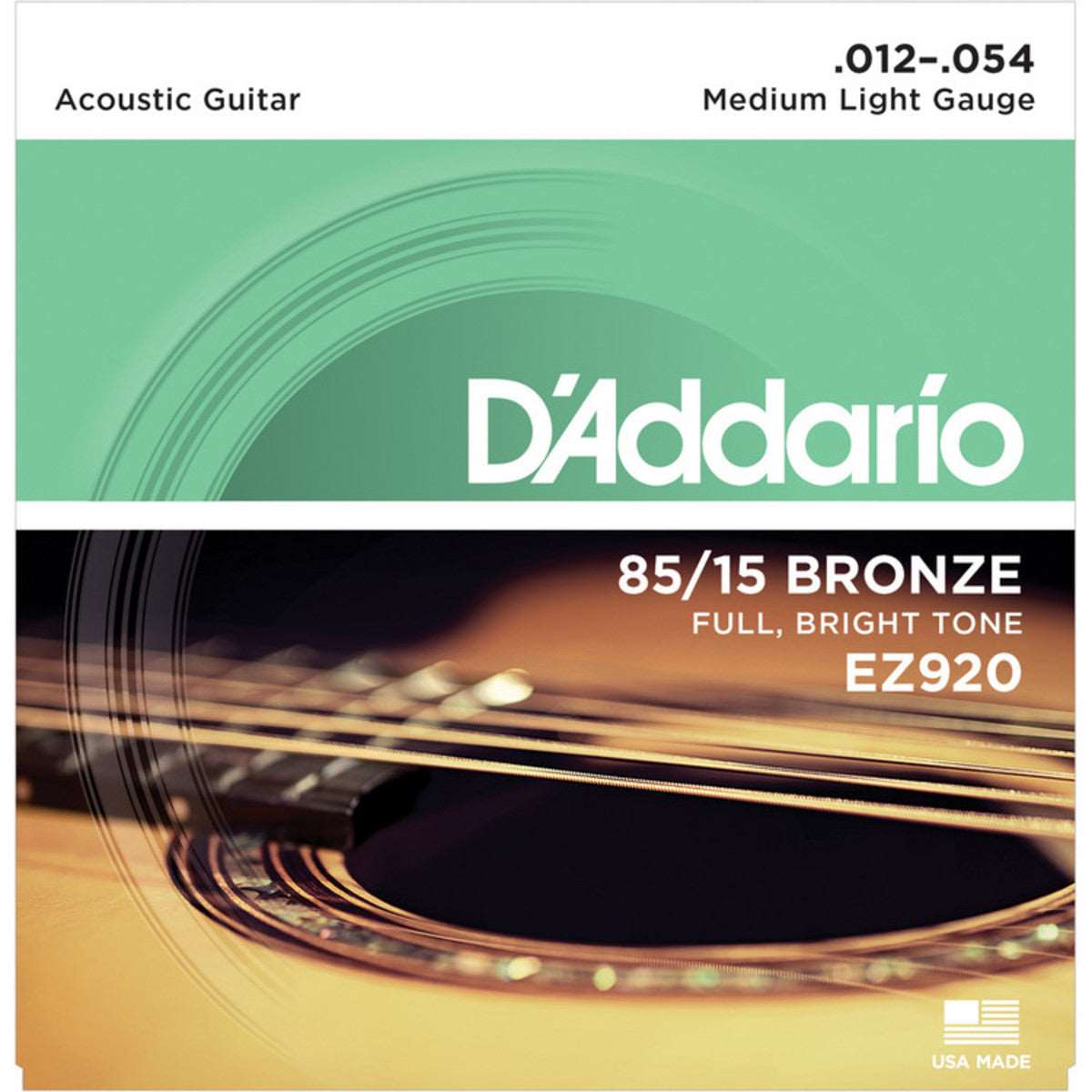 D'ADDARIO EZ920 85/15 GREAT AMERICAN BRONZE, MEDIUM LIGHT, 12-54 | D'ADDARIO , Zoso Music