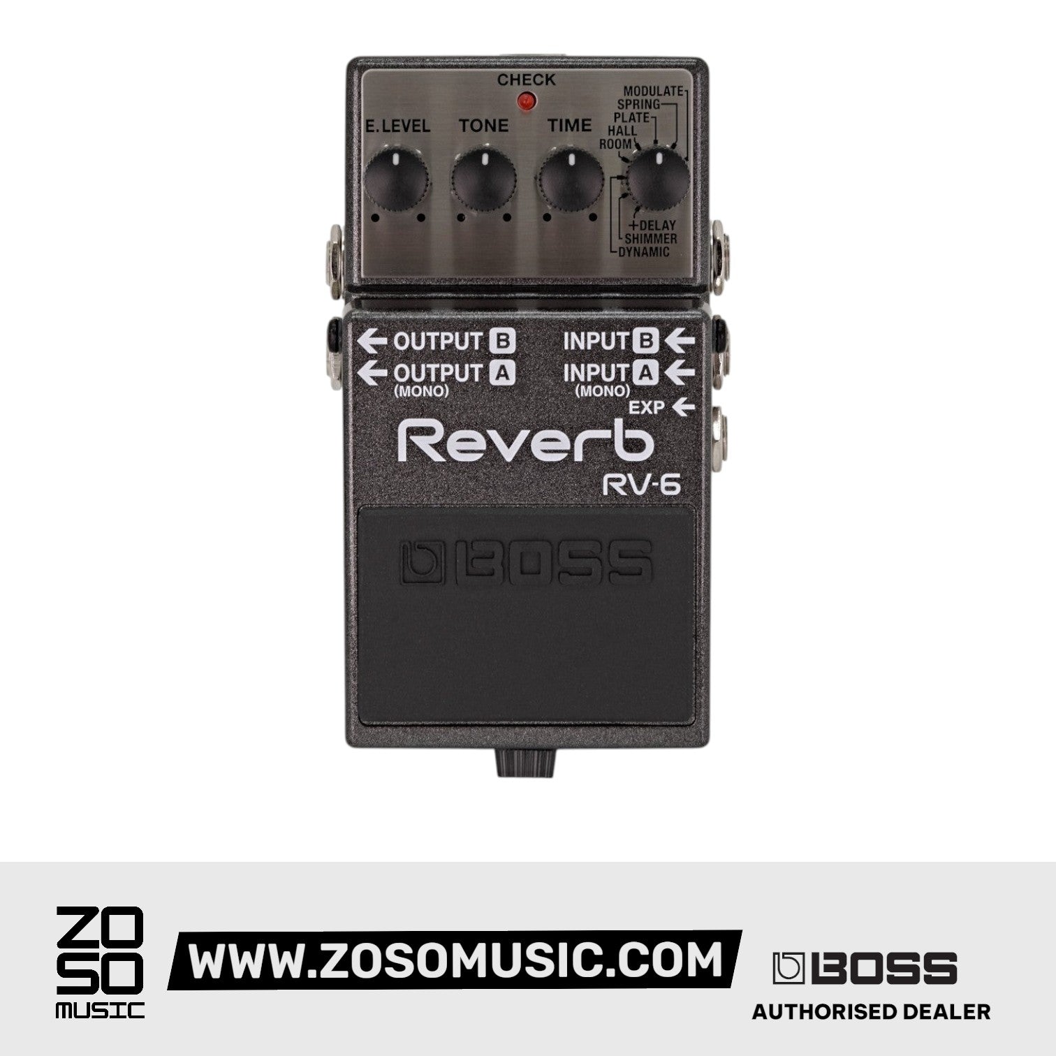 BOSS RV-6 REVERB GUITAR PEDAL (RV6 / RV 6) | BOSS , Zoso Music
