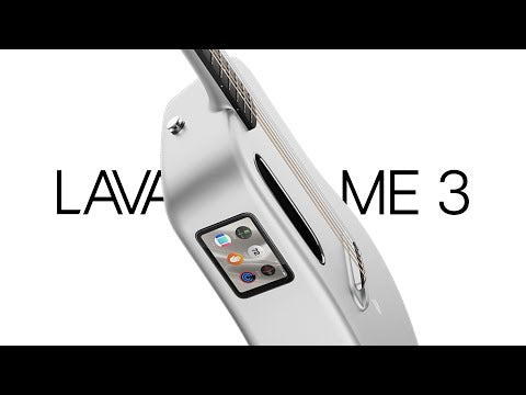 Lava Me 3 38inch Carbon Fiber Smart Guitar with Space Bag - White