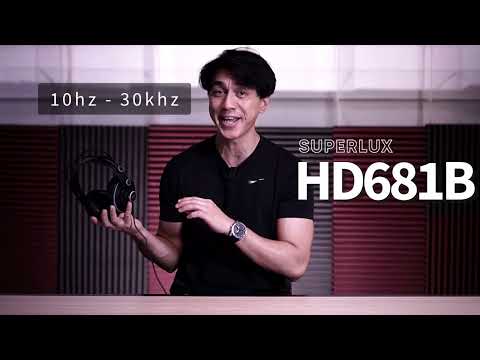Superlux HD681B Professional Monitoring Headphone, Semi-open