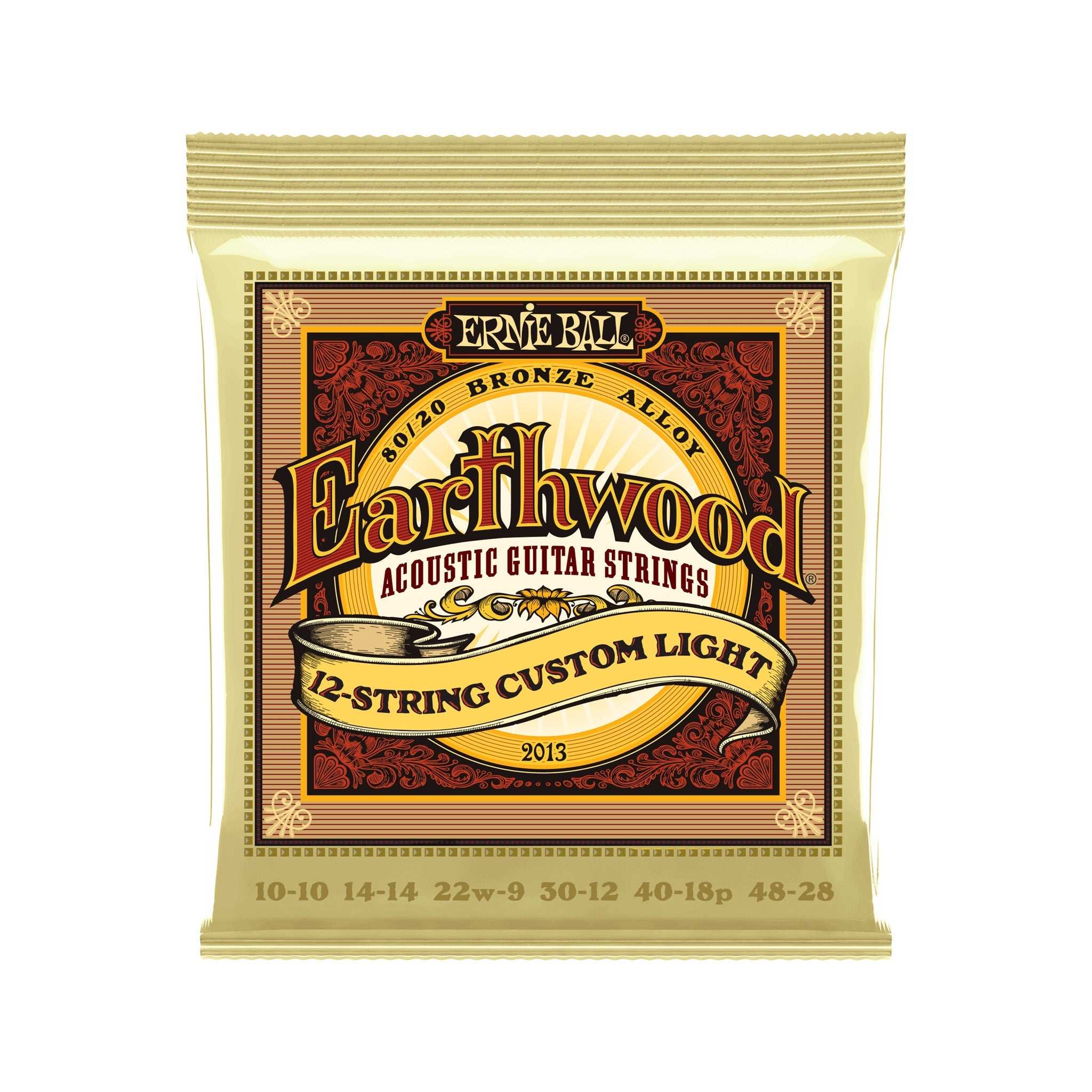 Ernie Ball Earthwood Custom Light 12-String 80/20 Bronze Acoustic Guitar Strings | Zoso Music Sdn Bhd