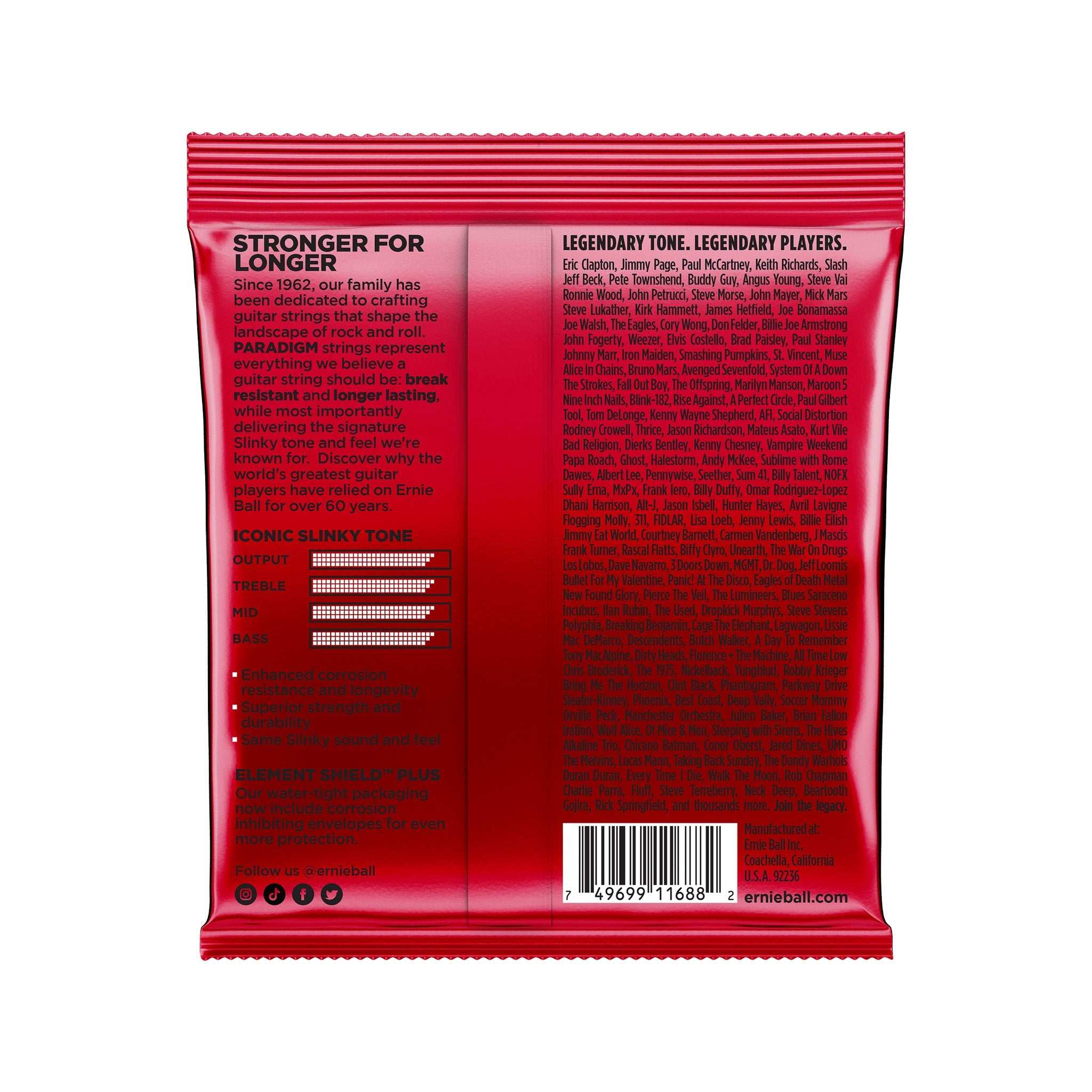 Ernie Ball Burly Slinky Paradigm Electric Guitar Strings, 11-52