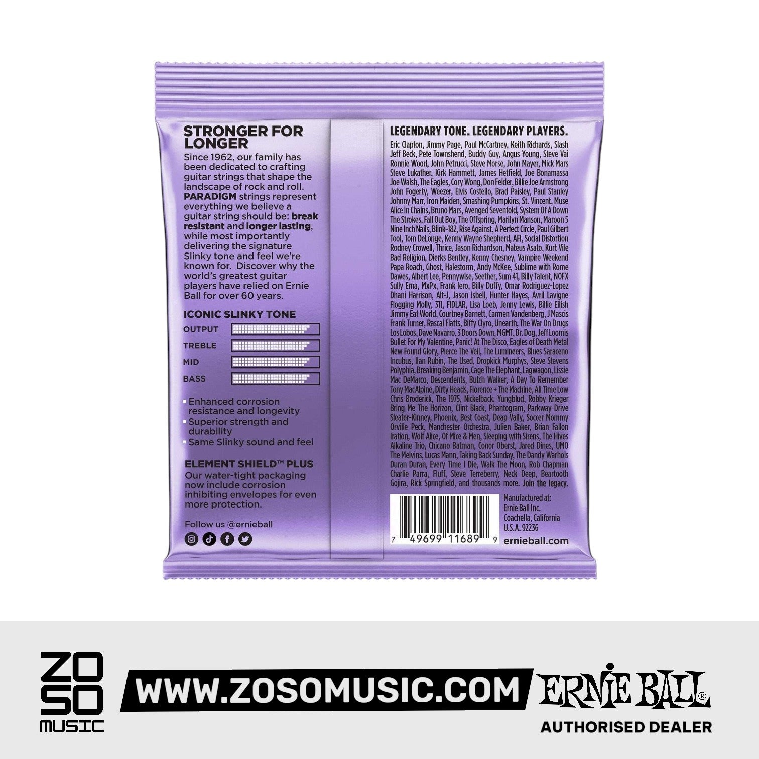 Ernie Ball Ultra Slinky Paradigm Electric Guitar Strings, 10-48
