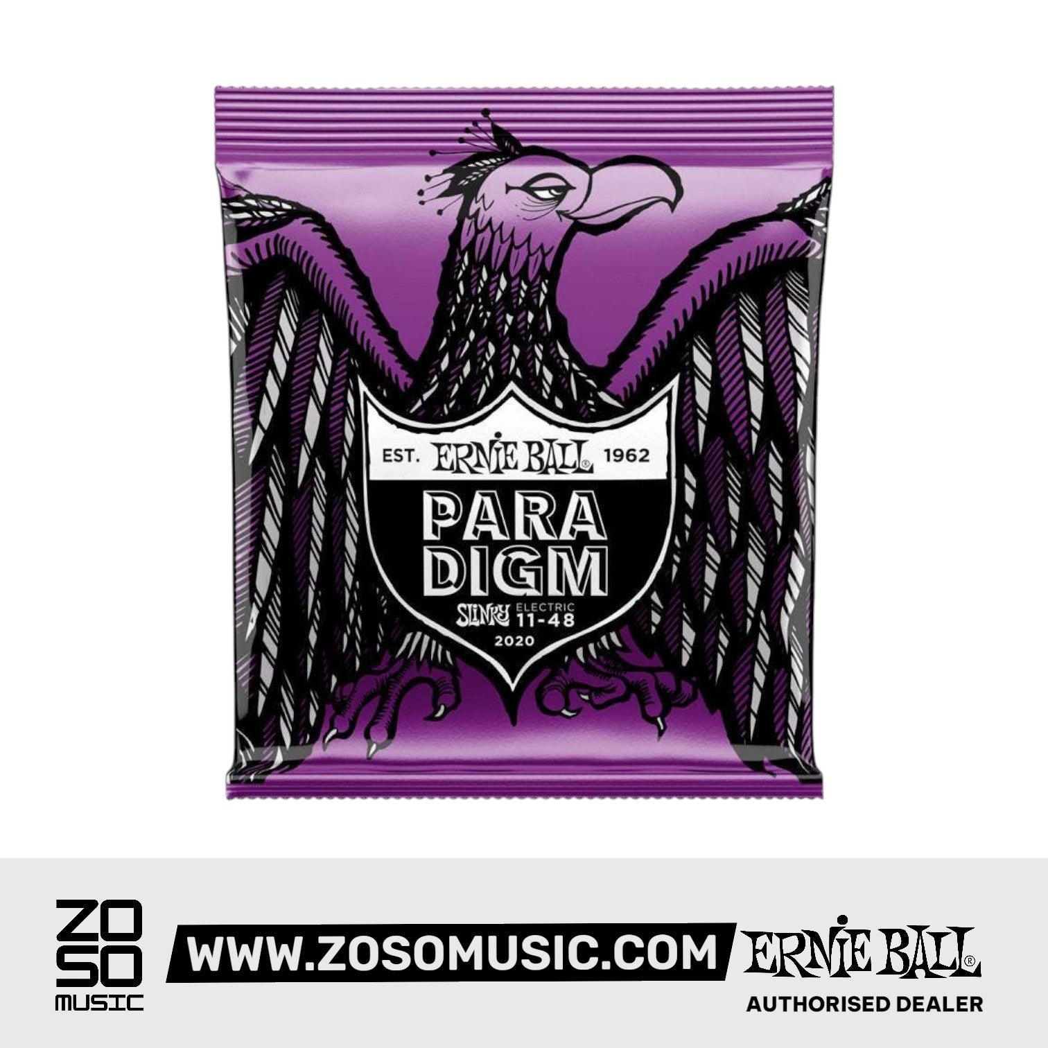 Ernie Ball Paradigm Power Slinky Electric Guitar Strings, 11-48 | Zoso Music Sdn Bhd