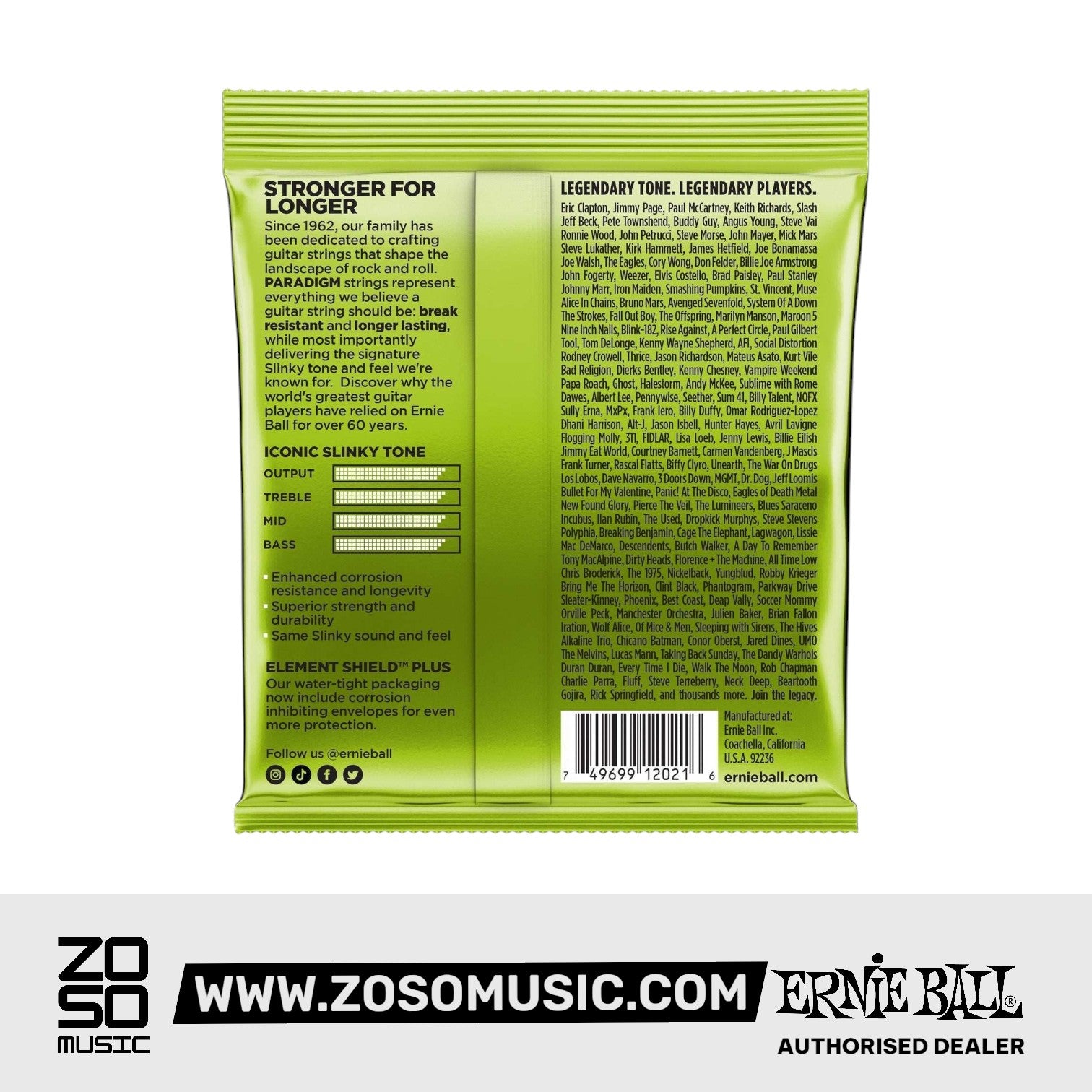 Ernie Ball Paradigm Regular Slinky Electric Guitar Strings, 10-46