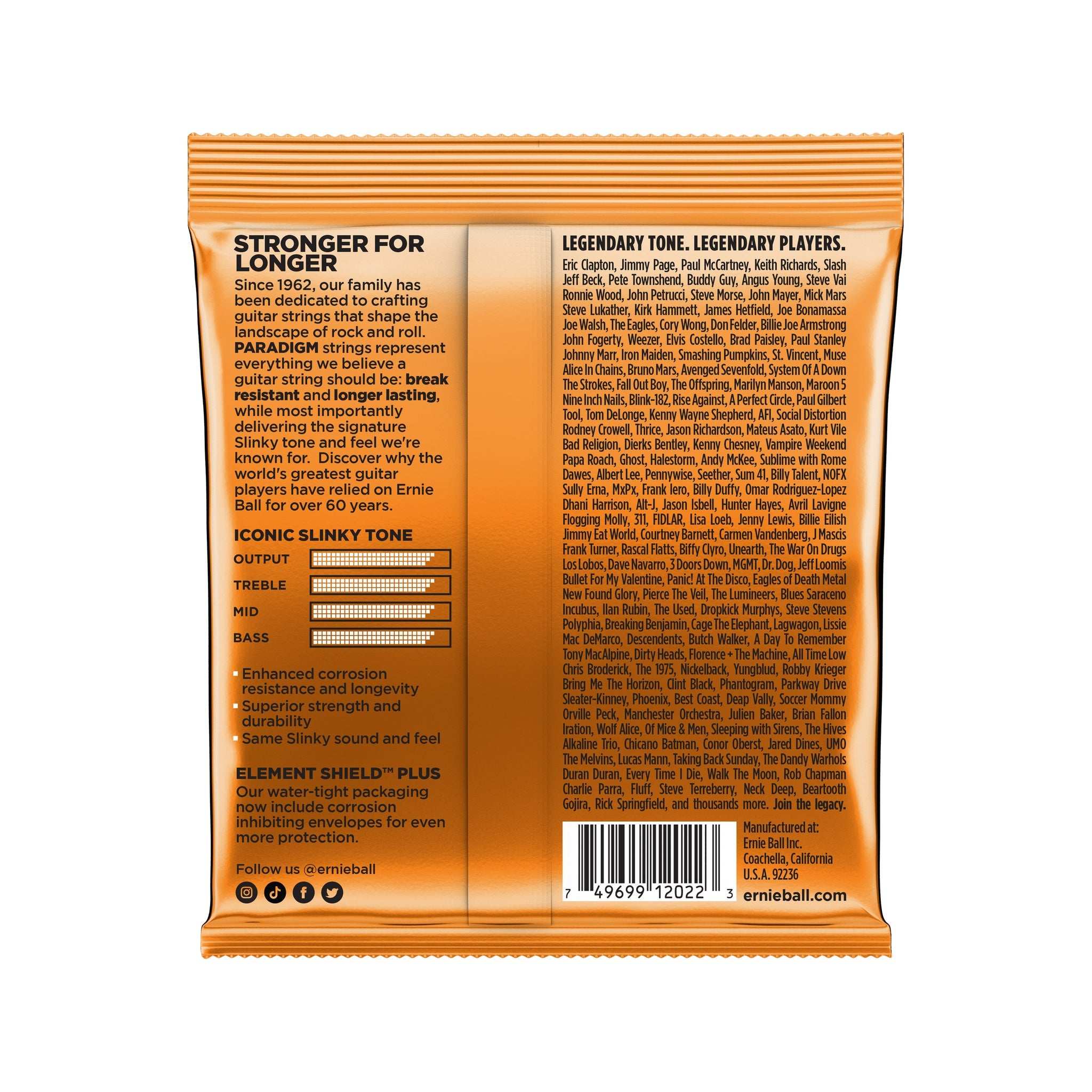 Ernie Ball Paradigm Hybrid Slinky Electric Guitar Strings, 9-46
